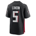 Silnrao A.Falcons #5 Drake London Player Black Home Game  Stitched Jerseys