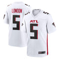 Silnrao A.Falcons #5 Drake London Player White Game Stitched Jerseys
