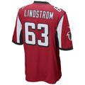Silnrao A.Falcons #63 Chris Lindstrom Player Red Replica Game Stitched Jerseys