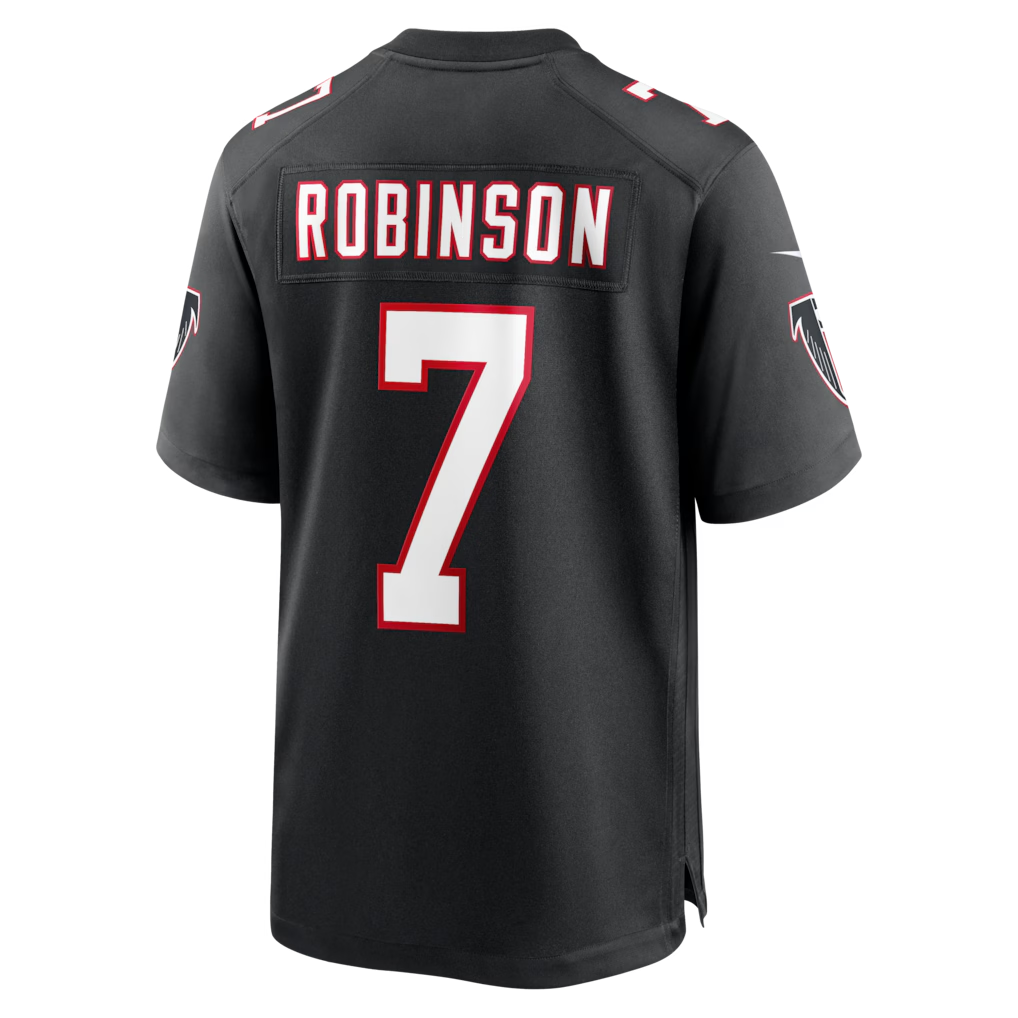 Silnrao A.Falcons #7 Bijan Robinson Black Throwback Game Stitched Jerseys