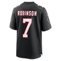 Silnrao A.Falcons #7 Bijan Robinson Black Throwback Game Stitched Jerseys