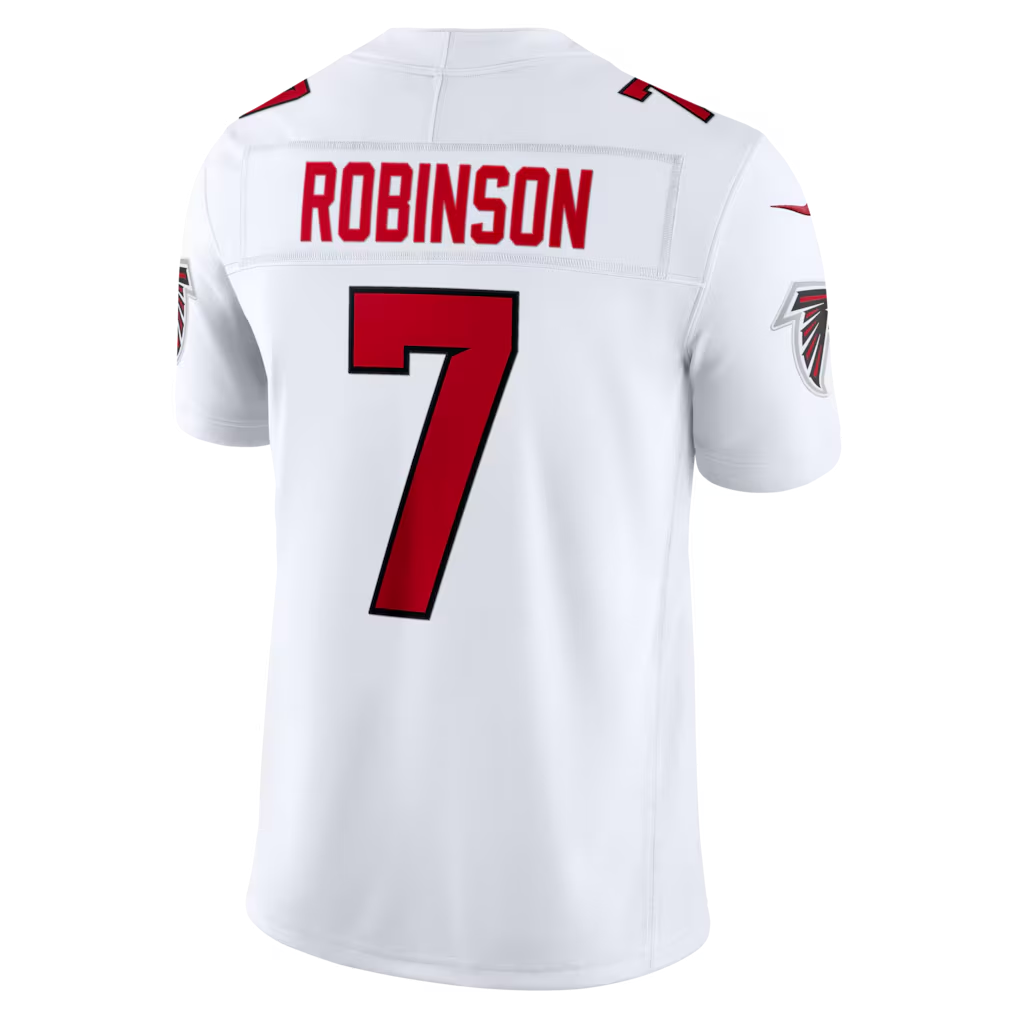 Silnrao A.Falcons #7 Bijan Robinson White Vapor F.U.S.E. Stitched Limited Jerseys
