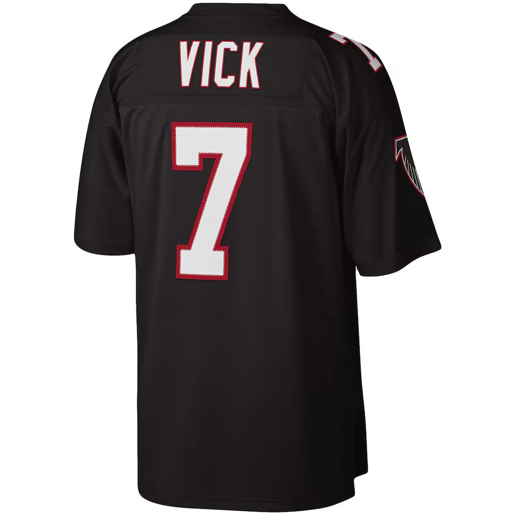 Silnrao A.Falcons #7 Michael Vick Mitchell & Ness Black Legacy Replica Stitched Jerseys