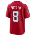 Silnrao A.Falcons #8 Kyle Pitts Sr. Nike Red Game Stadium Jerseys
