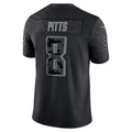 Silnrao A.Falcons #8 Kyle Pitts Sr. Player Black RFLCTV Limited Stitched Jerseys