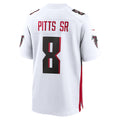 Silnrao A.Falcons #8 Kyle Pitts Sr. Player White Home Game Stitched Jerseys