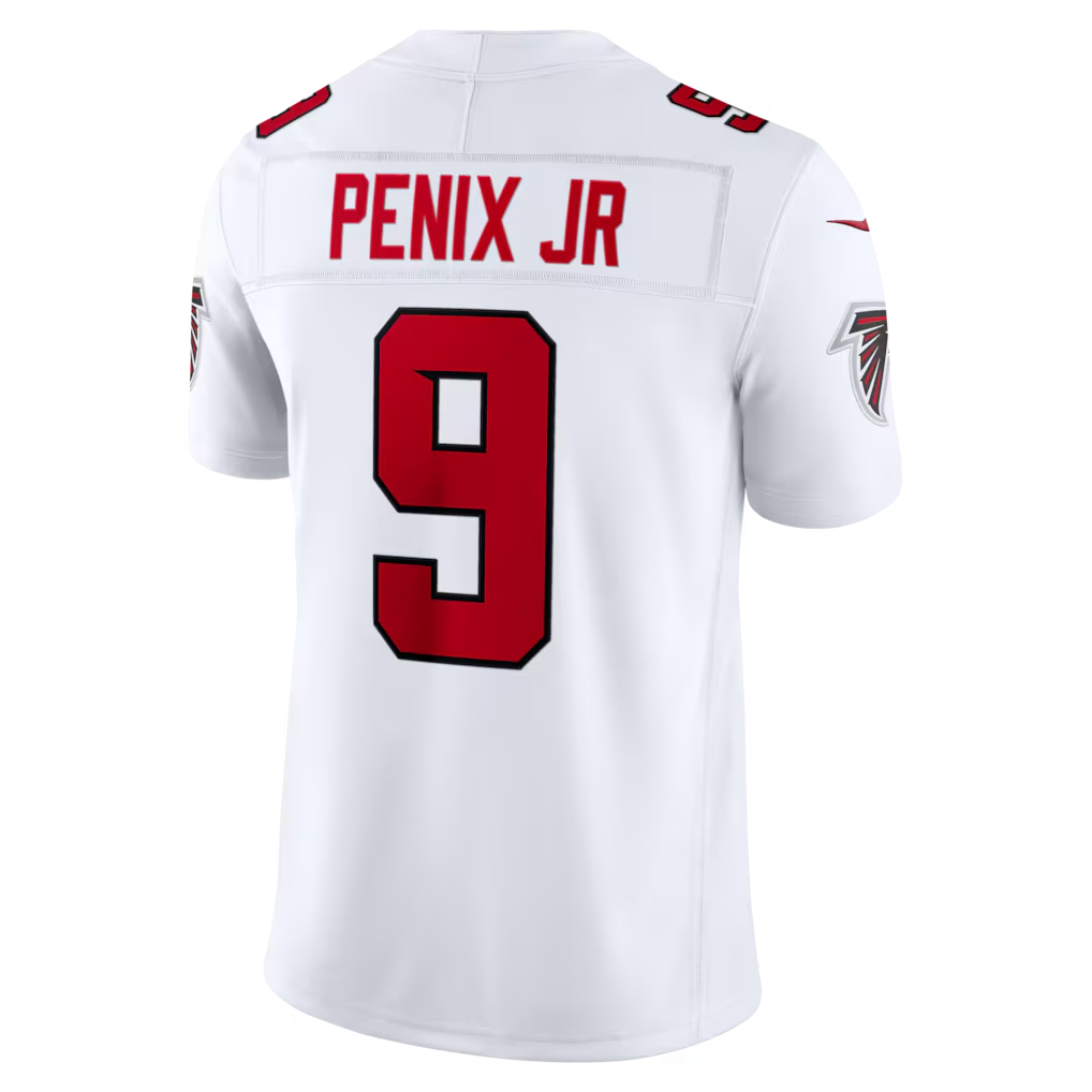 Silnrao A.Falcons #9 Michael Penix Jr. White Vapor F.U.S.E. Limited Stitched Jerseys