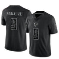 Silnrao A.Falcons #9 Michael Penix Jr. Player Black RFLCTV Limited Stitched Jerseys