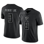 Silnrao A.Falcons #9 Michael Penix Jr. Player Black RFLCTV Limited Stitched Jerseys