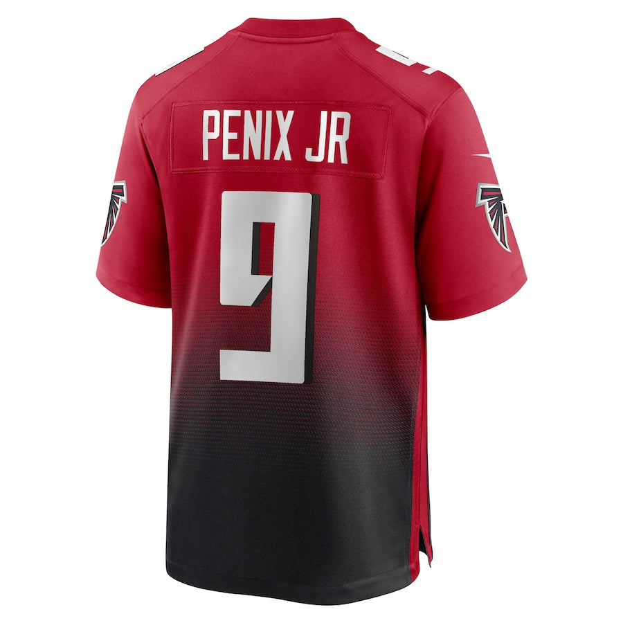 Silnrao A.Falcons #9 Michael Penix Jr. Player Red Home Game Stitched Jerseys