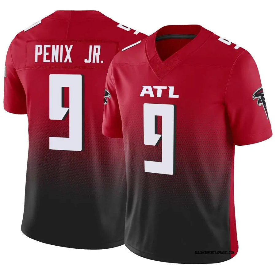 Silnrao A.Falcons #9 Michael Penix Jr. Player Red Vapor F.U.S.E. Limited Stitched Jerseys