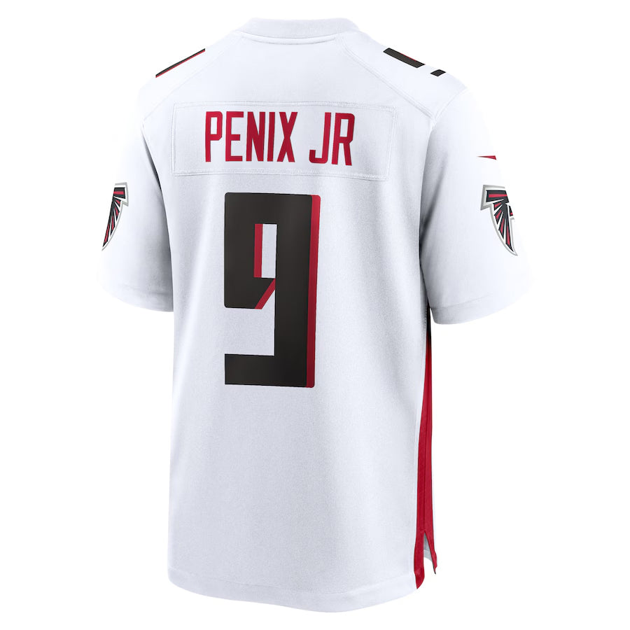 Silnrao A.Falcons #9 Michael Penix Jr. Player White Home Game Stitched Jerseys