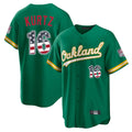 Silnrao Athletics #16 Nick Kurtz Player Kelly Green USA 250 Fourth of July Home Game Stitched Jerseys