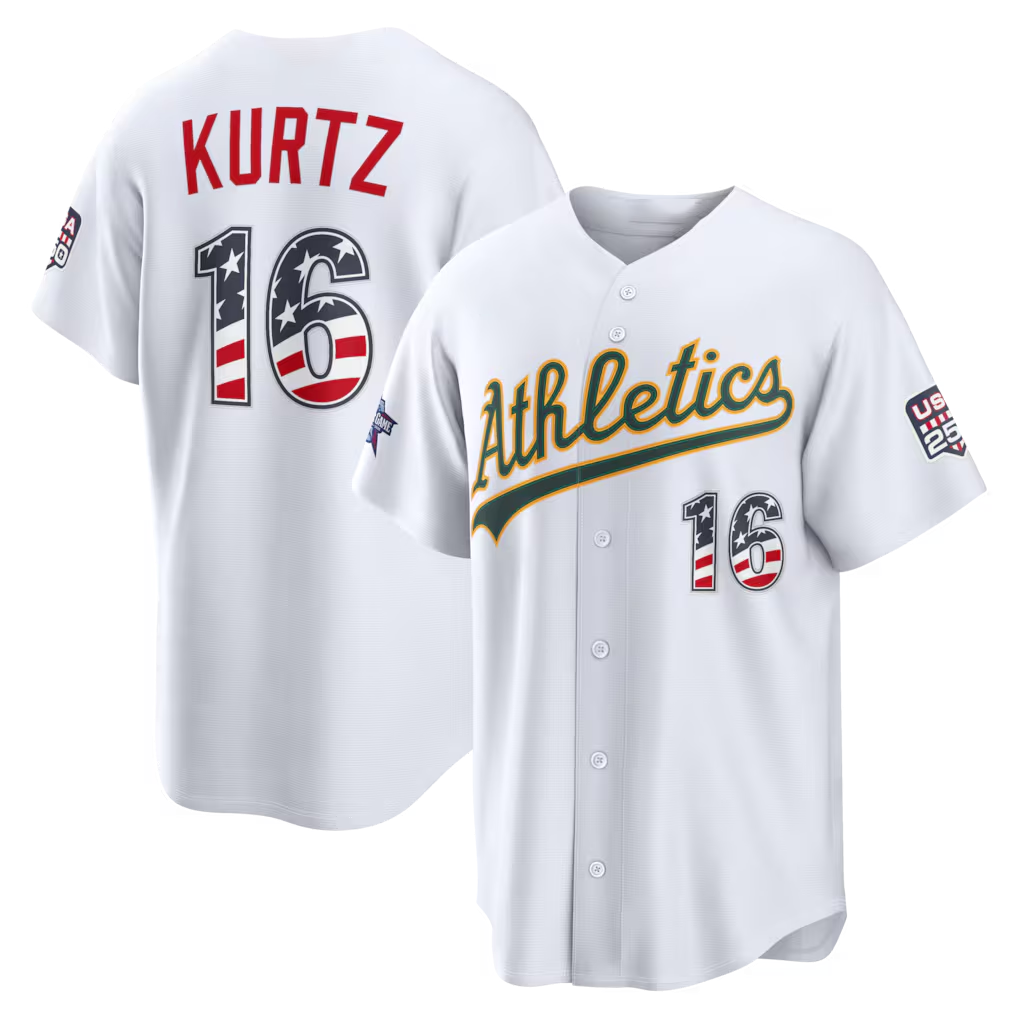 Silnrao Athletics #16 Nick Kurtz White 2026 All-Star Edition Stars & Stripes Stadium Jerseys