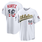 Silnrao Athletics #16 Nick Kurtz White 2026 All-Star Edition Stars & Stripes Stadium Jerseys
