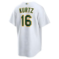 Silnrao Athletics #16 Nick Kurtz Player White Home Game Stitched Jerseys