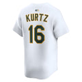 Silnrao Athletics #16 Nick Kurtz Player White Home Limited Stitched Jerseys