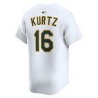 Silnrao Athletics #16 Nick Kurtz Player White Home Limited Stitched Jerseys