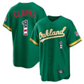 Silnrao Athletics #1 Denzel Clarke Player Kelly Green USA 250 Fourth of July Home Game Stitched Jerseys