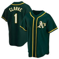Silnrao Athletics #1 Denzel Clarke player Green Replica Alternate Stitched Jersey