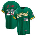 Silnrao Athletics #20 Zack Gelof Player Kelly Green USA 250 Fourth of July Home Game Stitched Jerseys