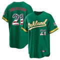 Silnrao Athletics #21 Tyler Soderstrom Player Kelly Green USA 250 Fourth of July Home Game Stitched Jerseys