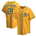Silnrao Athletics #21 Tyler Soderstrom player Gold Replica Alternate Stitched Jersey