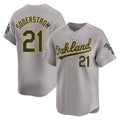 Silnrao Athletics #21 Tyler Soderstrom player Gray Limited Away Stitched Jersey