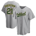 Silnrao Athletics #21 Tyler Soderstrom player Gray Replica Road Stitched Jersey