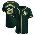 Silnrao Athletics #21 Tyler Soderstrom player Green Authentic Alternate Stitched Jersey