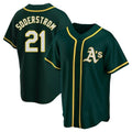Silnrao Athletics #21 Tyler Soderstrom player Green Replica Alternate Stitched Jersey