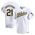 Silnrao Athletics #21 Tyler Soderstrom player White Limited Home Stitched Jersey