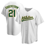 Silnrao Athletics #21 Tyler Soderstrom player White Replica Home Stitched Jersey