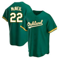 Silnrao Athletics #22 Jeff McNeil player Green Replica Kelly Alternate Stitched Jersey