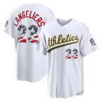 Silnrao Athletics #23 Shea Langeliers White 2026 All-Star Edition Stars & Stripes White Stadium Jerseys