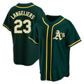 Silnrao Athletics #23 Shea Langeliers Player Green Replica Alternate Stitched Jerseys