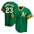 Silnrao Athletics #23 Shea Langeliers Player Green Replica Cooperstown Collection T shirt Stitched Jerseys