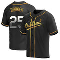 Silnrao Athletics #25 Brent Rooker Player Black Golden Replica Alternate Stitched Jersey