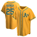 Silnrao Athletics #25 Brent Rooker Player Gold Replica Alternate Stitched Jersey