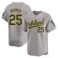 Silnrao Athletics #25 Brent Rooker Player Gray Limited Away Stitched Jersey