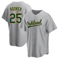 Silnrao Athletics #25 Brent Rooker Player Gray Replica Road Stitched Jersey