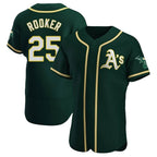 Silnrao Athletics #25 Brent Rooker Player Green Authentic Alternate Stitched Jersey
