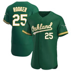 Silnrao Athletics #25 Brent Rooker Player Green Authentic Kelly Alternate Stitched Jersey