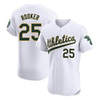 Silnrao Athletics #25 Brent Rooker Player White Elite Home Stitched Jersey