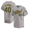 Silnrao Athletics #40 Luis Severino player Gray Limited Away Stitched Jersey