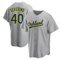 Silnrao Athletics #40 Luis Severino player Gray Replica Road Stitched Jersey