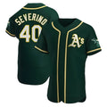 Silnrao Athletics #40 Luis Severino player Green Authentic Alternate Stitched Jersey