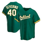 Silnrao Athletics #40 Luis Severino player Green Replica Kelly Alternate Stitched Jersey