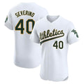 Silnrao Athletics #40 Luis Severino player White Elite Home Stitched Jersey