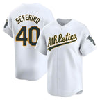 Silnrao Athletics #40 Luis Severino player White Limited Home Stitched Jersey